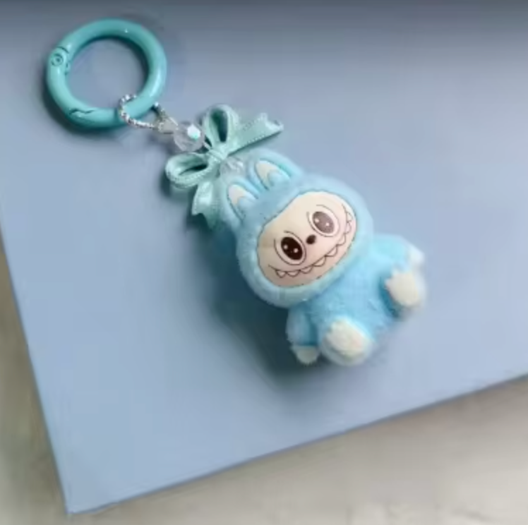 4Pcs or 1Pc Cute La bubu Keychains, Cool Pendant Keychains Accessories, Kawaii Key ring Purse Backpack, Key chain Car Charms For Women, Girls and Boys