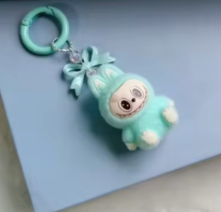 4Pcs or 1Pc Cute La bubu Keychains, Cool Pendant Keychains Accessories, Kawaii Key ring Purse Backpack, Key chain Car Charms For Women, Girls and Boys